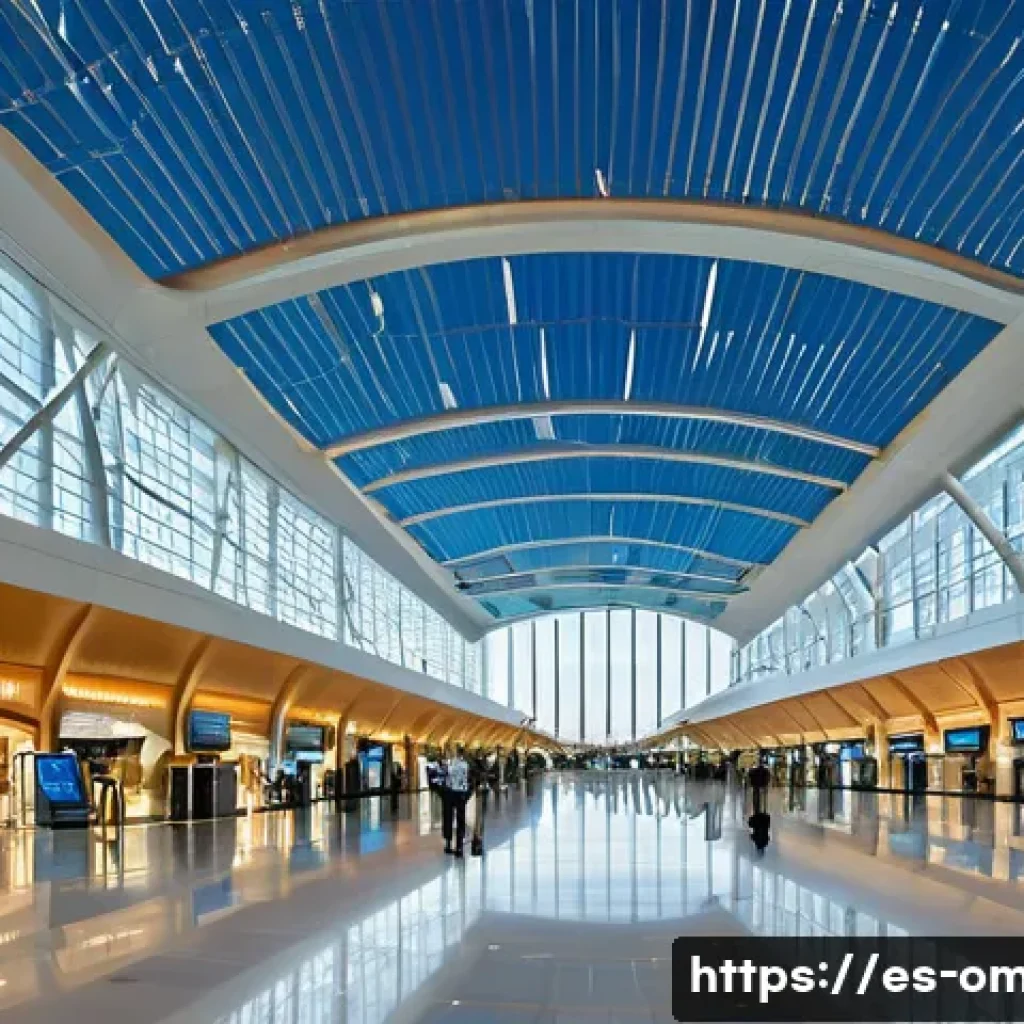 오만의 공항 및 국제선 - **A Grand Welcome at Muscat International Airport: Modernity Meets Omani Heritage**
    "An intricat...